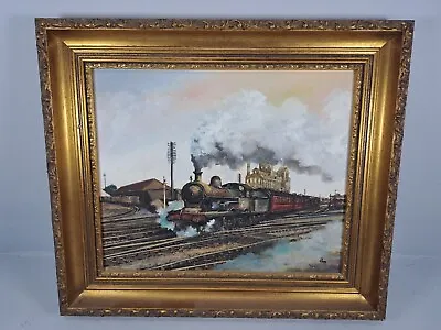 ALAN KING  AKIN  Original Signed Framed Locomotive Oil Painting Year 1983 • £99.99