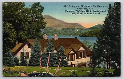Whiteface New York~Cottage On Inn Grounds~Vintage Linen Postcard • $3.70