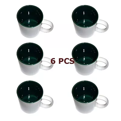 6Pcs 11oz Two-Tone Sublimation Mug-Deep Green For Heat Press Transfer Cup • $31.50