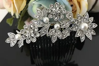 Vintage Hair Comb Bridal Wedding Crystal Rhinestone Hair Accessories 101717 • $9.99