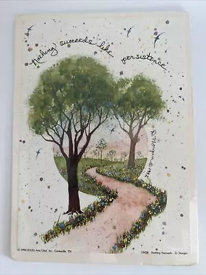 Vtg D. Morgan Signed Watercolor Art Print  Nothing Succeeds Like Persistence  • $28.99