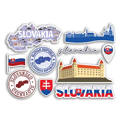 A5 Sticker Sheet Slovakia Vinyl Stickers - Country Holiday Flag Travel #78472 • £3.99