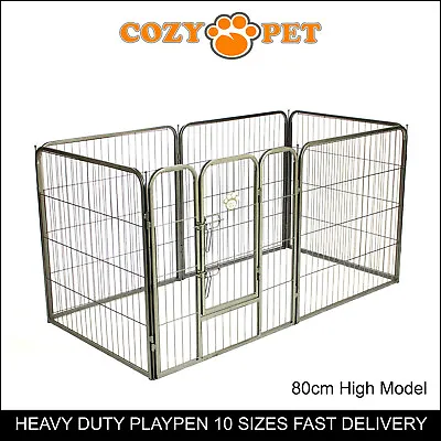 £55.99 • Buy Heavy Duty Cozy Pet Puppy Playpen 80cm High 6 Panel Run Crate Pen Dog Cage