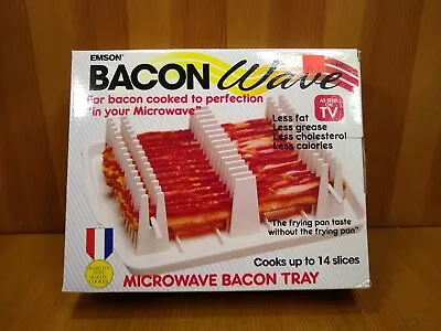 NEW NIB The Original Bacon Wave Microwave Bacon Tray By Emson Brand New In BOX • $17.95