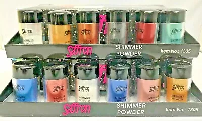 Saffron London Shimmer Loose Powder Eye Shadow Dust Party Make Up 12 Shades  • £2.99