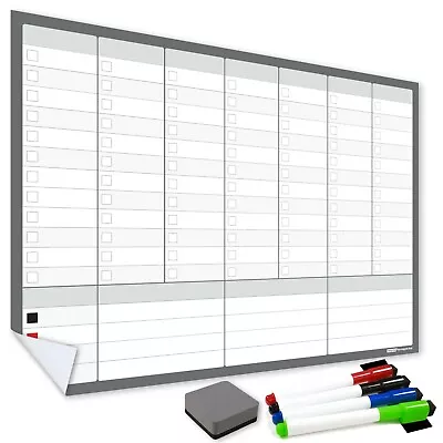 Sticky Weekly Planner Dry Wipe Wall Organiser Self Adhesive Daily Dry Erase • £14.95