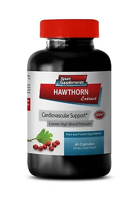 HAWTHORN EXTRACT 665mg - Reduce High Blood Pressure Pills - 1 Bottle 60 Capsules • $20.42