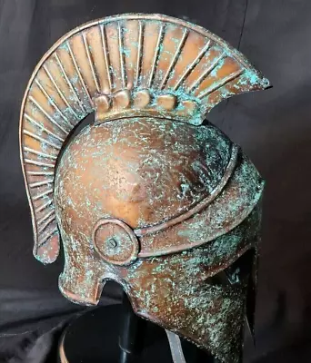 Medieval Greek Corinthian Helmet Crest Helmet With Marine Antique Finished Gift • $95.70