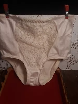 Vintage Playtex 18 Hour #2102 Cream Satin Lace Panty Girdle Brief Size Large • $47.86