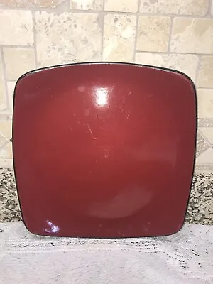 Set Of 2 Corelle HEARTHSTONE CHILI RED 11.5  Square Dinner Plates • $15.99