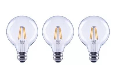 60-Watt Equivalent G25 Globe Dimmable Clear Glass Filament LED (3 Pack) • $8.99