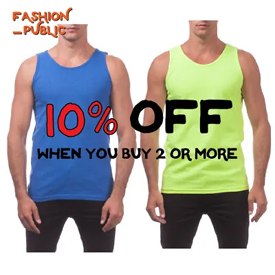 Proclub Pro Club Men's Lightweight Tank Top Casual Sleeveless Plain Muscle Tee • $8.99