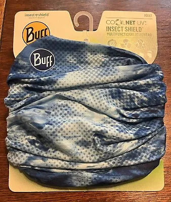 Buff Coolnet UV+ MultiFunctional Headwear - CAMO Blue Fishing Neck Gaiter Insect • $13