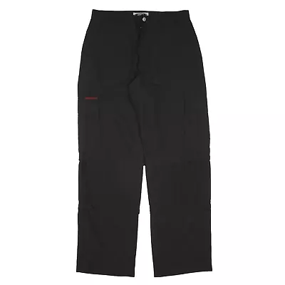 DRIVER Cargo Zip-off Legs Trousers Black Loose Straight Mens W30 L33 • £12.99