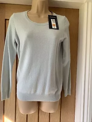 Bnwt Marks And Spencer Pure Cashmere Jumper Light Blue Size 10 • £20