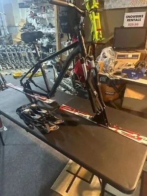 Custom Conversion Ski Bike - Black Missle Frame - With Used Snowblades • $803.99