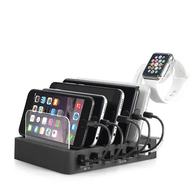 6 Multi Port USB Hub Charger Charging Dock Station Stand 60W For Tablet & Phone • $46.99