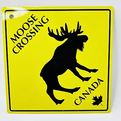 Moose Crossing Funny Metal Novelty Sign 9.5 X 9.5 • $6.99