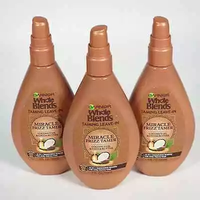 3 Pack Garnier Whole Blends Leave-in Miracle Frizz Tamer Cocoa Butter 5fl Oz NEW • $17.99