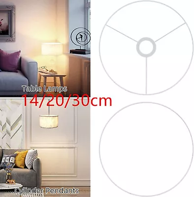 DIY Circular Lampshade Frame Ring 14/20/30CM Lamp Cover For Wedding Bedroom Cafe • $15.25