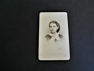 1870’s-Victorian Young Lady-CDV Sepia Photo By Partridge Joint Stock Co. W. Va. • $10.24