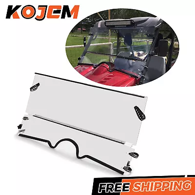 For 04-13 Yamaha Rhino 450660700 Clear Fold Full Front Windshield .177  THICK! • $175.90