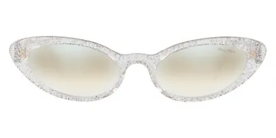 Miu Miu MU 09US Sunglasses Women Silver Cat Eye 53mm New 100% Authentic • $303.09