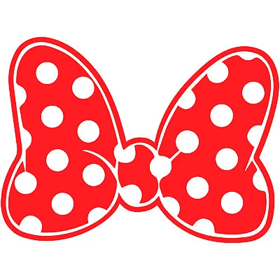 Minnie Mouse Polka Dot Bow 4  Disney Decal Sticker Vinyl Walt Land World • $4.59