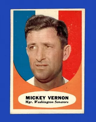 1961 Topps Set-Break #134 Mickey Vernon Mgr EX-EXMINT *GMCARDS* • $0.79