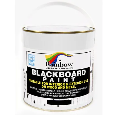 Rainbow Chalk Chalkboard Blackboard Paint 1 Litre 2.5 Litre  25 Litre Black  • $138.92