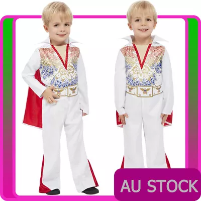 Toddler Elvis Presley Jumpsuit Boys 50s Costume 1950s Kids Rock N Roll Pop Star • $56.99