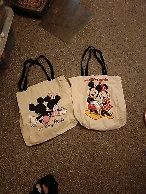 2 Mickey And Minnie Mouse Tote Bags • £3