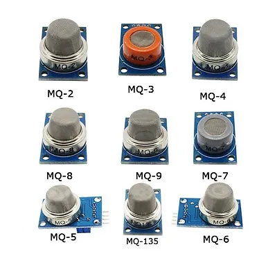 MQ-2 MQ-3 MQ-4 MQ-5 MQ-6 MQ-7 MQ-8 MQ-9 MQ-135 Gas Detection Alarm Sensor Module • $1.47