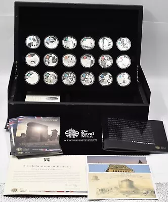 Silver Proof Coins Set 2012 London Olympic Games 18 £5 Coins 1oz Proof BOX + COA • £999.95