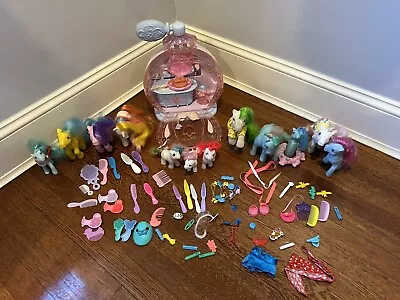 Vintage 1980's Lot - My Little Pony - 12 Ponies Accessories & Boutique Hasbro • $46