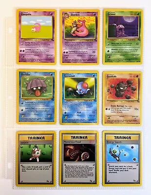 1999 Pokémon Binder Collection Page - 9 Vintage Cards From Fossil Set  • $0.99