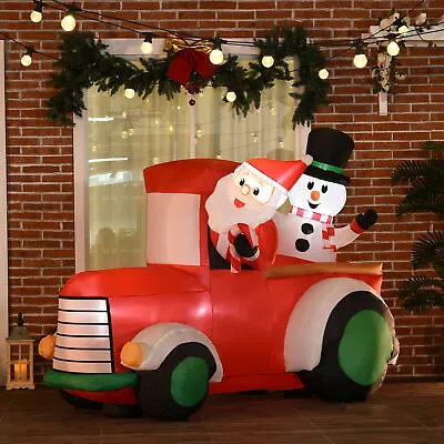 $78.99 • Buy 5ft Inflatable Santa Claus Driving A Car Outdoor Christmas Decoration With LED