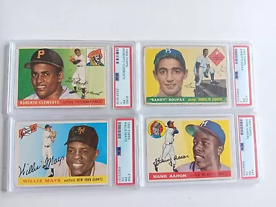 1955 Topps Baseball Near Complete Set W Clemente & Koufax 189 Of 206 Avg G-vg • $3750