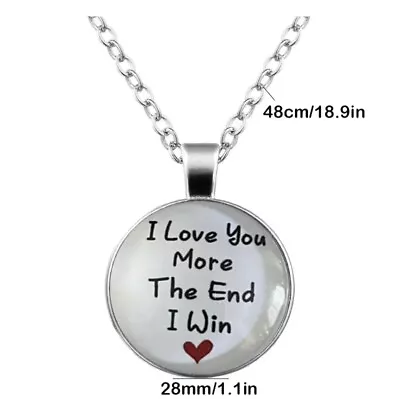 Express Your Love With 'I Love You More The End I Win' Necklace- Perfect Gift! • $10.91