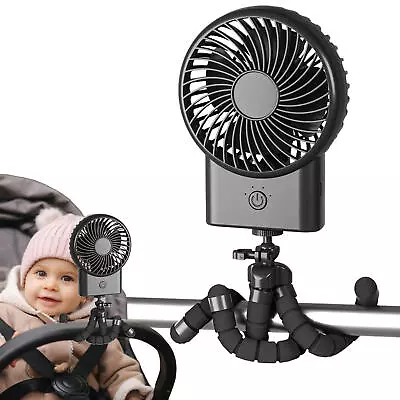 Deformable USB Fan For Baby Stroller With LED Octopus Clip On Mini Fan • $26.16