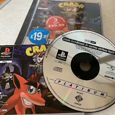 Crash Bandicoot 2 - Cortex Strikes Back - COMPLETE - Sony Playstation PSONE PS1 • £11.99