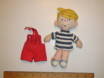 VTG 1976 Dennis The Menace Cuddly Toy Doll - 7.25  Tall - By Ideal - Great Cond. • $44.95