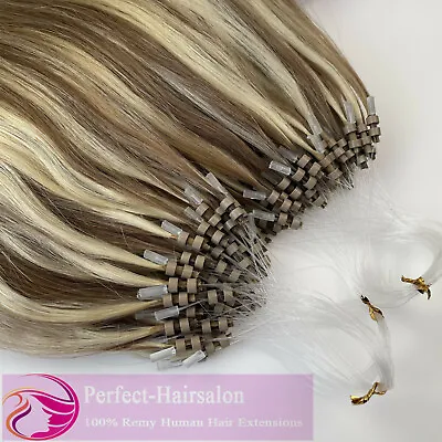 £23 • Buy 1G/S Micro Loop Human Hair Extensions Micro Beads/Link Remy Thick Pre Bonded