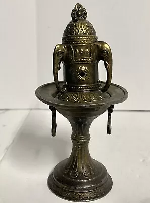 1920s Vantines 1304 Elephants Fountain 2 Piece 5” Incense Burner READ • $20