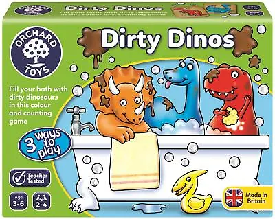 £10.60 • Buy Orchard Toys DIRTY DINOS Kids Child Educational Learning Game Puzzle 3 Yrs+ BN