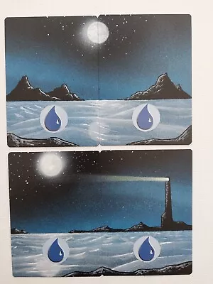 Magic The Gathering - Altered Art - Hand Painted - Light House - Island X4 Lair  • $10