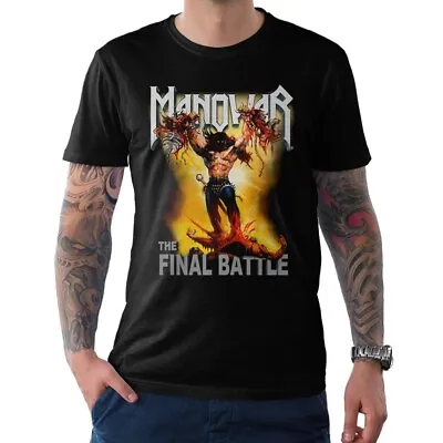 Manowar The Final Battle Black Cotton T-Shirt JH94998 • $22.99