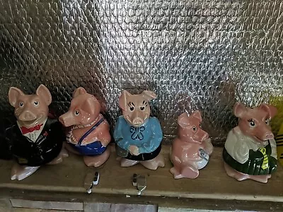 Natwest Pigs Full Set Piggy Bank Collectors Vintage 1980s • £21