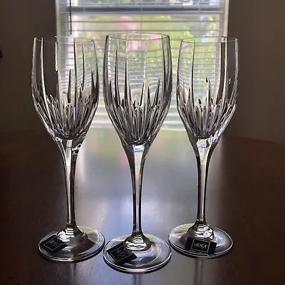 Mikasa Arctic Lights Cut Lead Crystal Wine Glasses 8 1/4  (Set Of 3) • $74.95