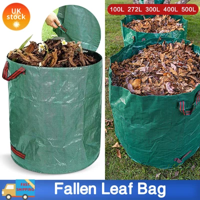 £5.99 • Buy Heavy Duty Garden Waste Bag Reusable Waterproof Refuse Sack For Leaves Grass Bin